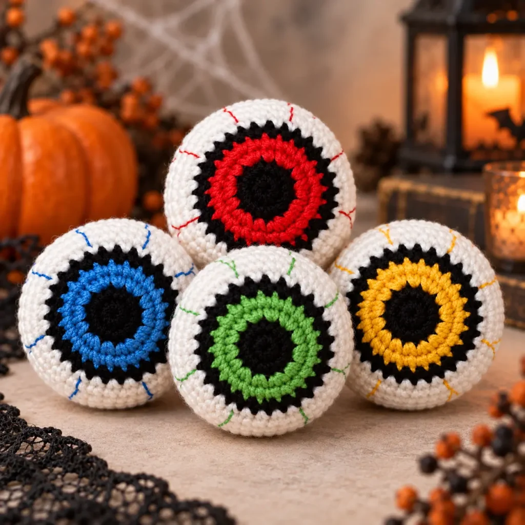 Halloween eyeball crochet pattern amigurumi