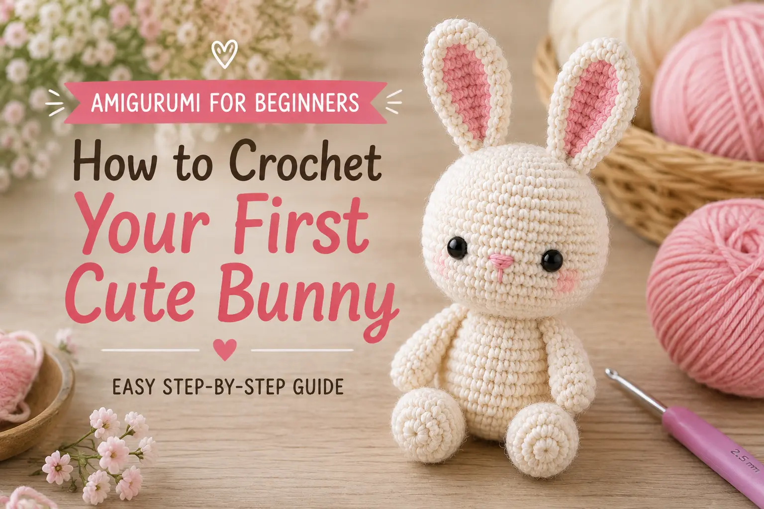 Amigurumi for Beginners How to Crochet Your First Cute Mini Bunny