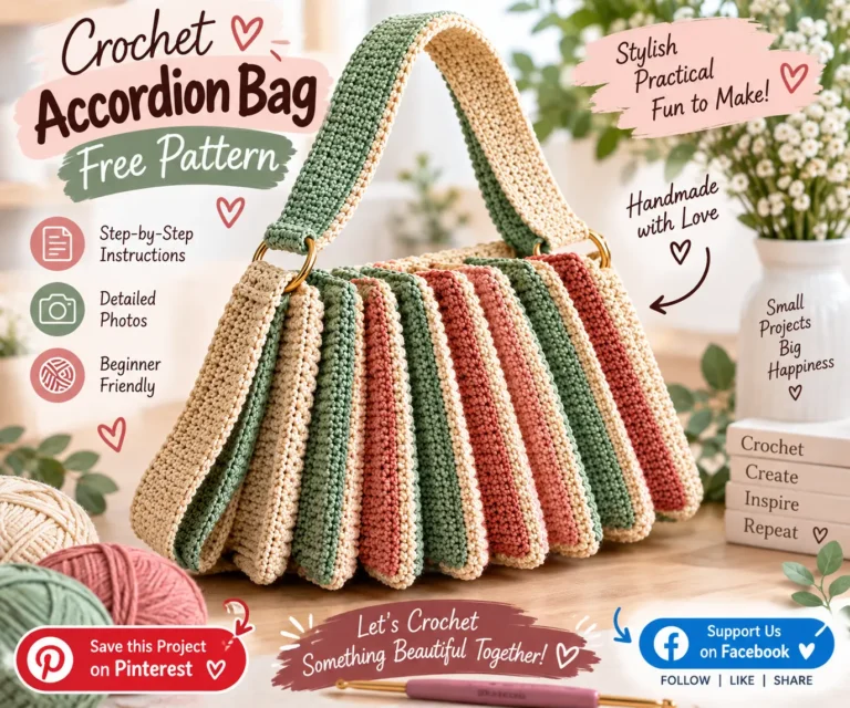 Crochet Accordion Bag Pattern 7 Easy Steps to a Stunning Striped Bag