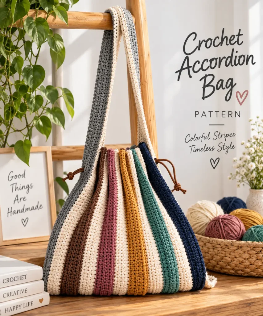 Crochet Accordion Bag Pattern 7 Easy Steps to a Stunning Striped Bag