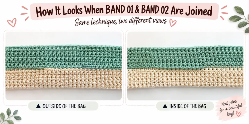Crochet Accordion Bag Pattern 7 Easy Steps to a Stunning Striped Bag6 4: Crochet and Join Bands 03–11