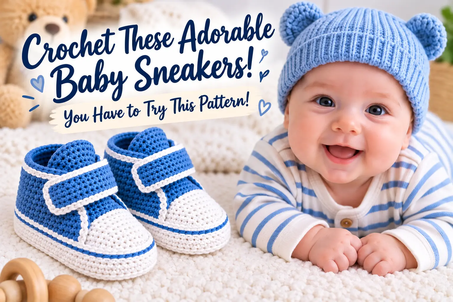 Crochet Baby Sneakers Pattern Guide Newborn to 9 Months