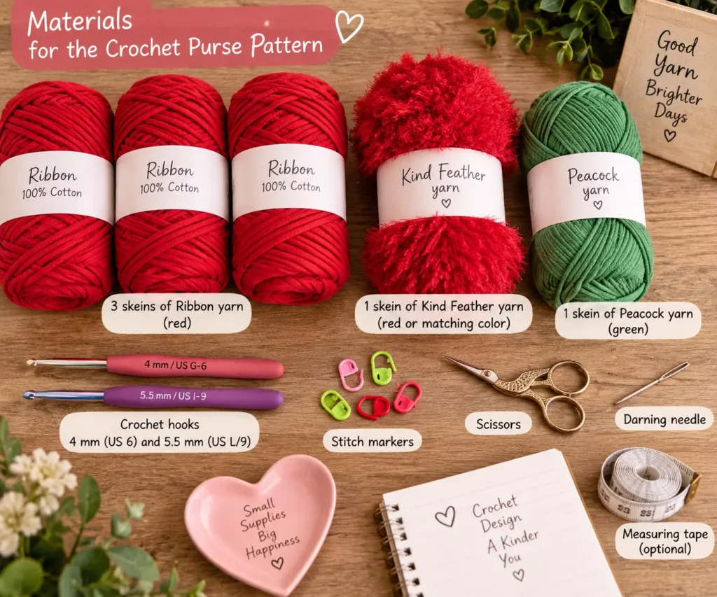 Crochet Purse Pattern Make This Cute Bag Step by Step Materials You’ll Need