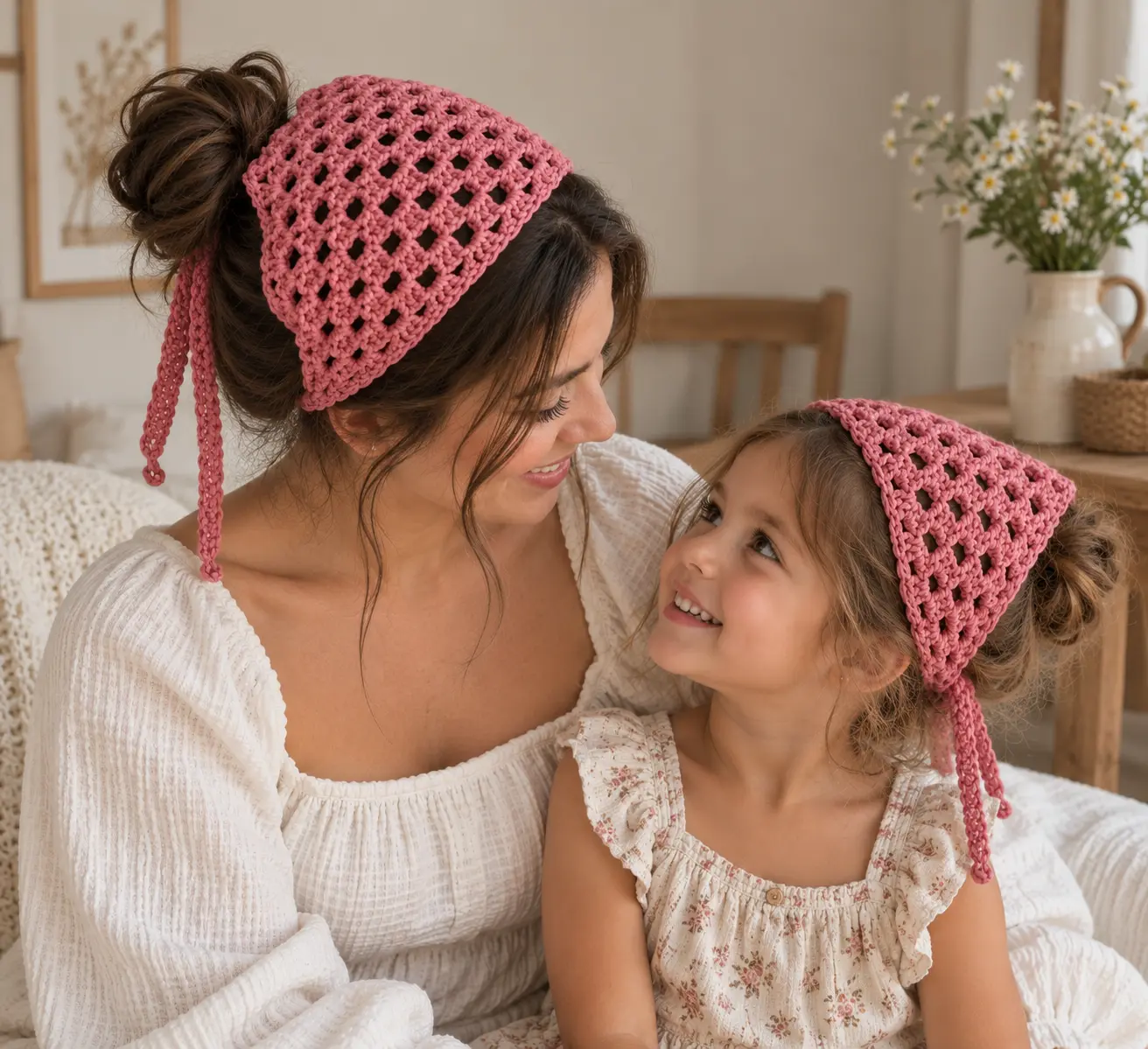 Easy Crochet Bandana Pattern Granny Stitch Triangle for Beginners