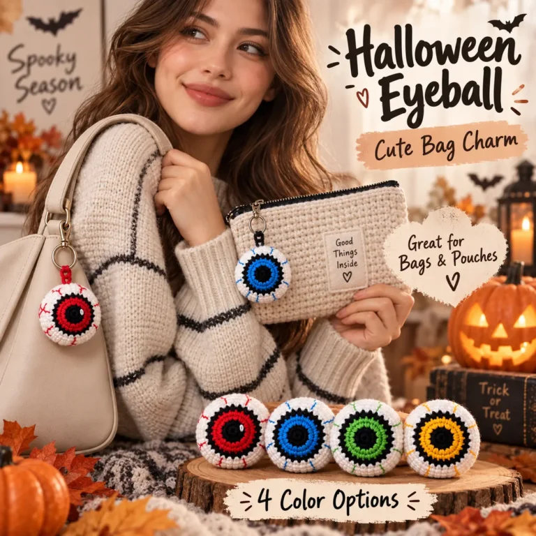 Halloween Eyeball Crochet Pattern – Easy Spooky Amigurumi for Beginners