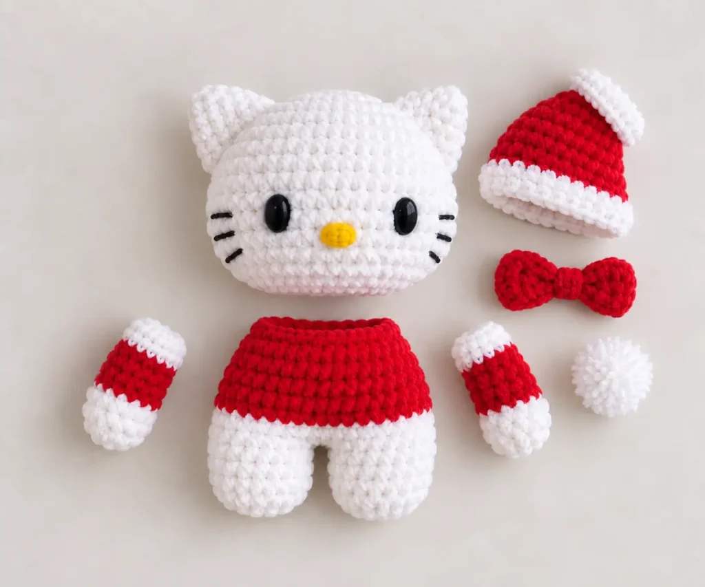 Hello Kitty Crochet Pattern Easy & Cute Amigurumi Guide 8888
