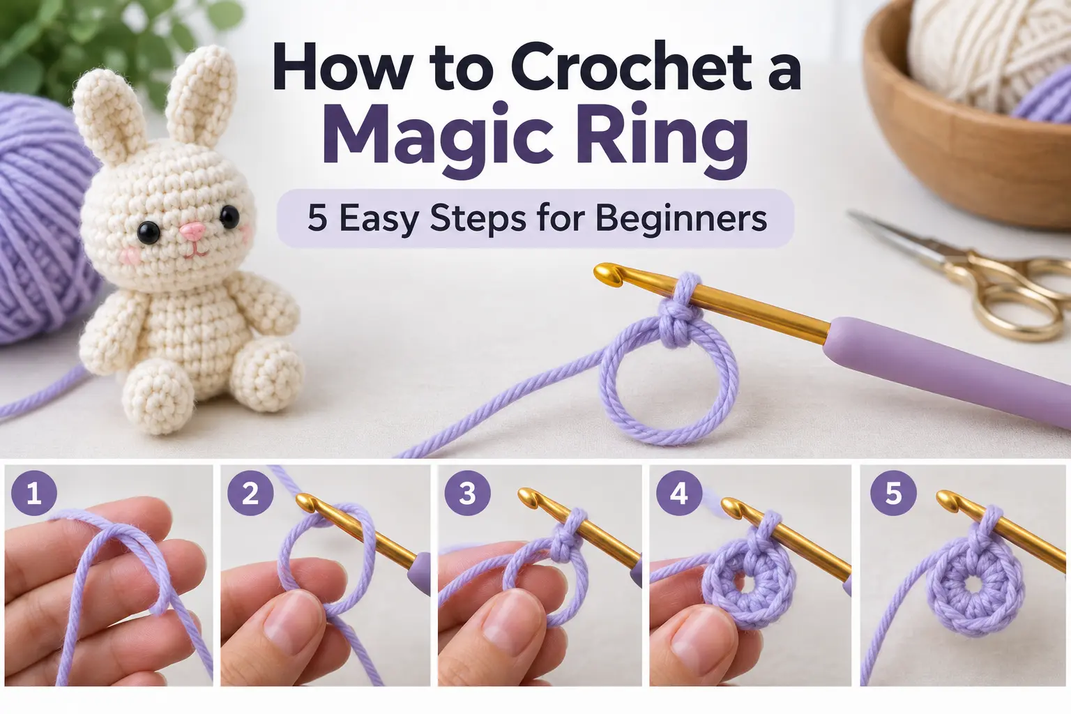 How to Crochet a Magic Ring 5 Easy Steps for Beginners
