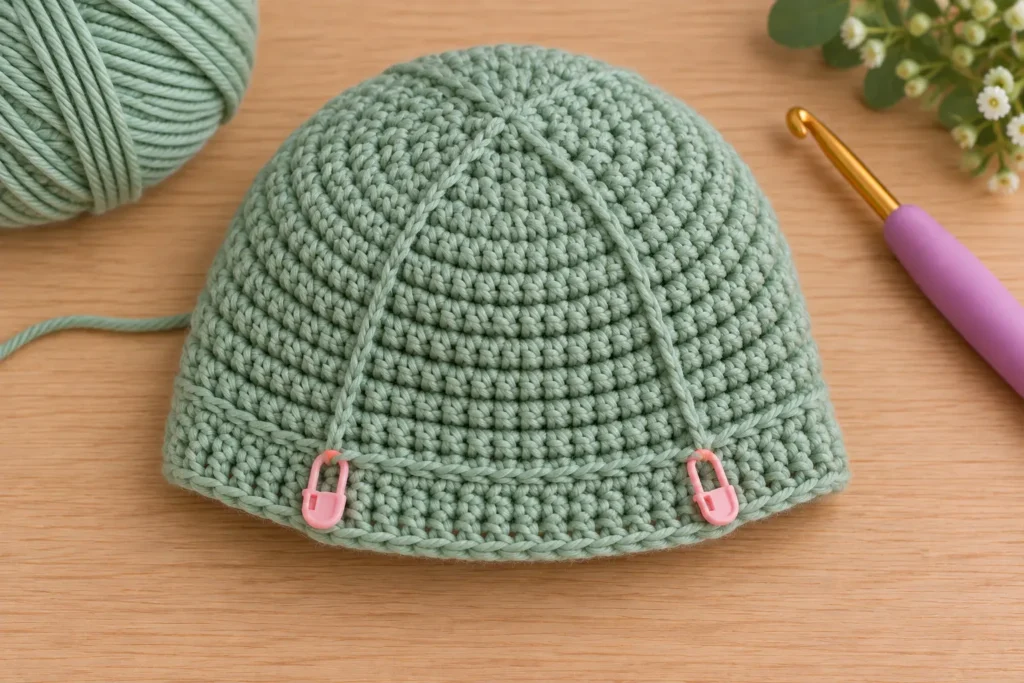 Crochet Baby Baseball Cap Pattern – Cute Newborn Hat -5