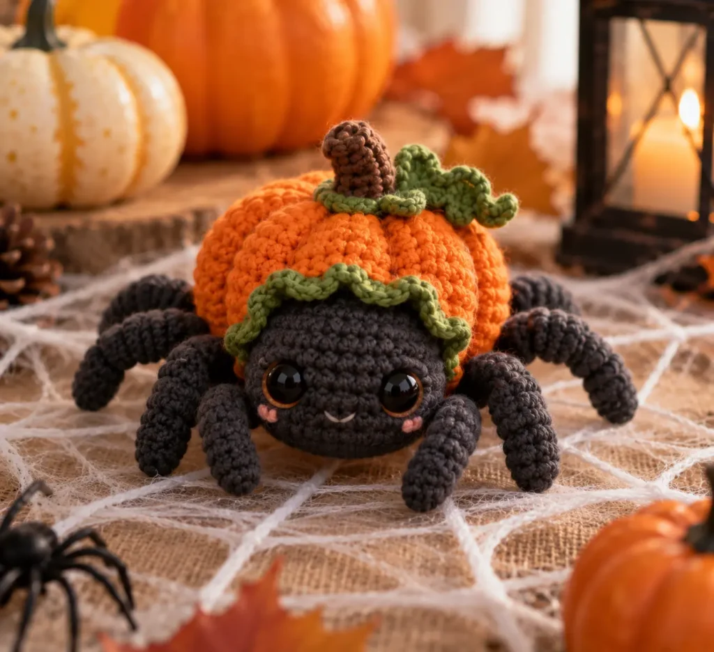 spider pumpkin costume Halloween Amigurumi Animals