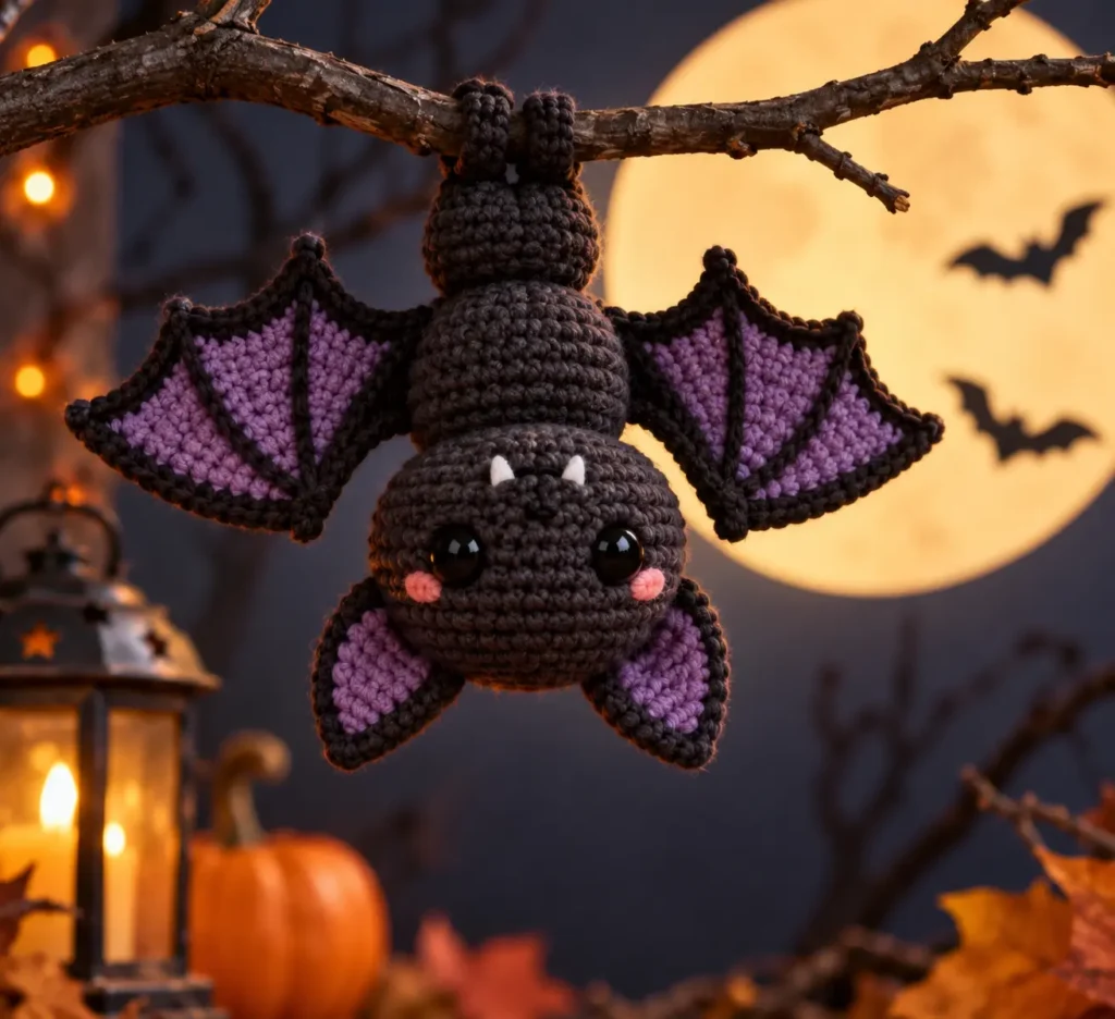 Top 9 Adorable Halloween Amigurumi Animals to Crochet cute bat Halloween Amigurumi Animals crochet idea