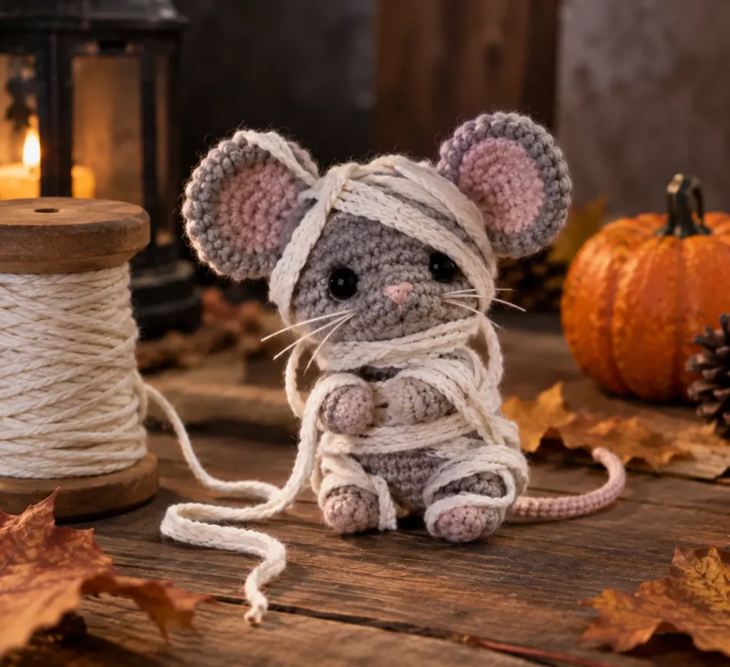 mummy mouse Halloween Amigurumi Animals crochet