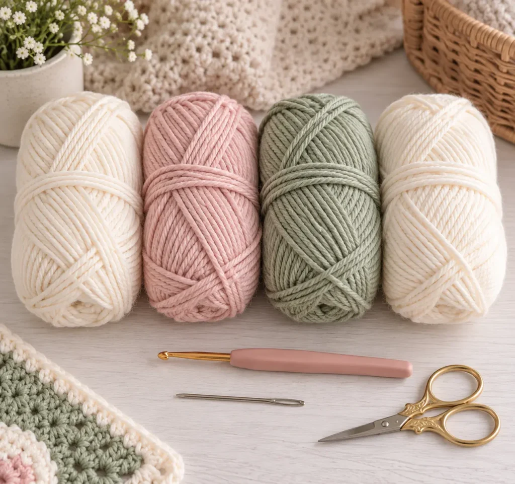 Crochet Bunny Granny Square-Our Baby & Nursery Color Palette