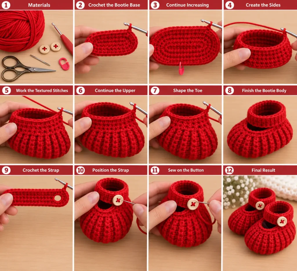 Easy Crochet Baby Booties Pattern: A Sweet Handmade Pair for Little Feet