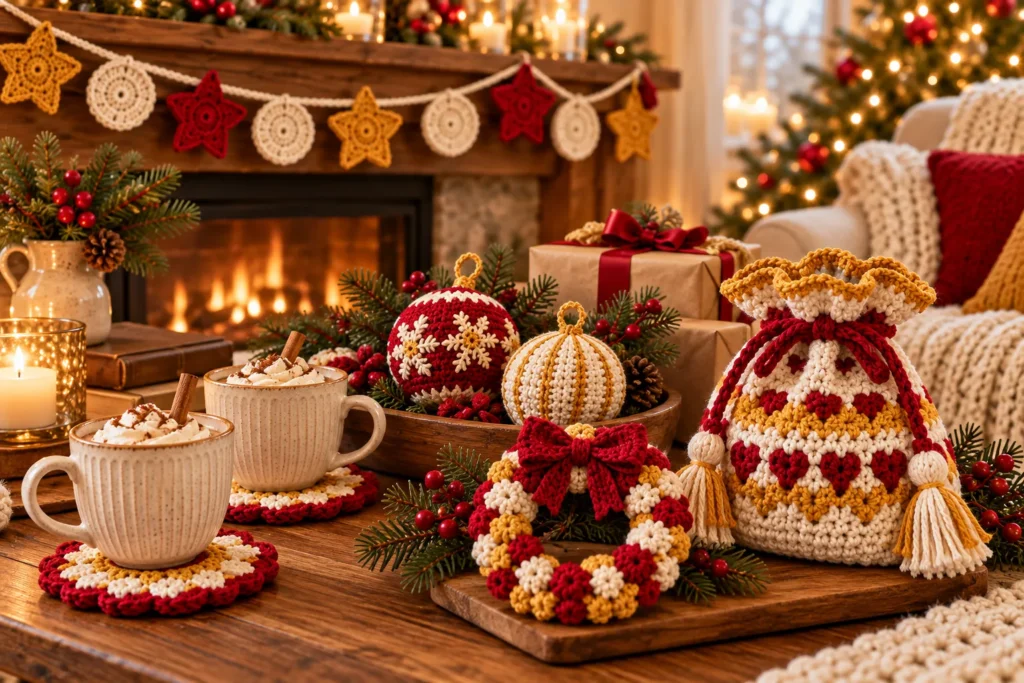 Crochet Christmas decorations and gifts How to Coordinate Crochet Decor and Gifts