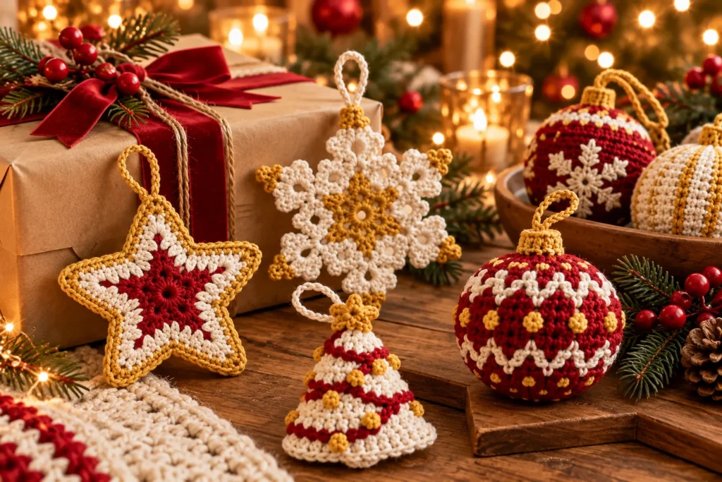 Crochet Christmas decorations and gifts 2. Handmade Tree Ornaments