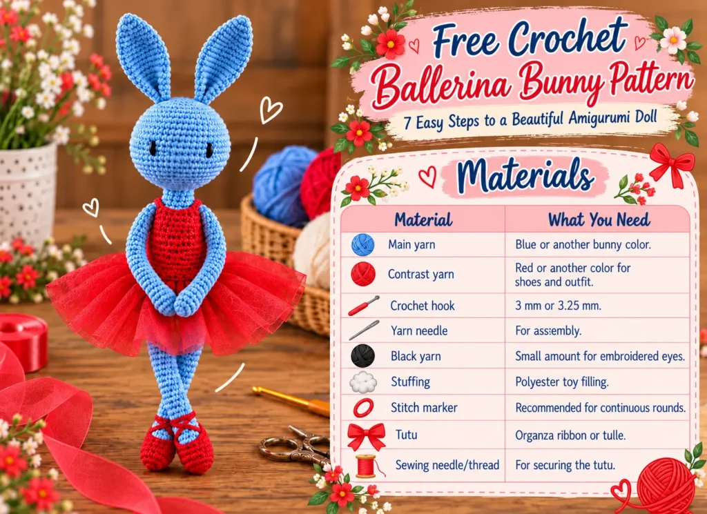 Free Crochet Ballerina Bunny Pattern