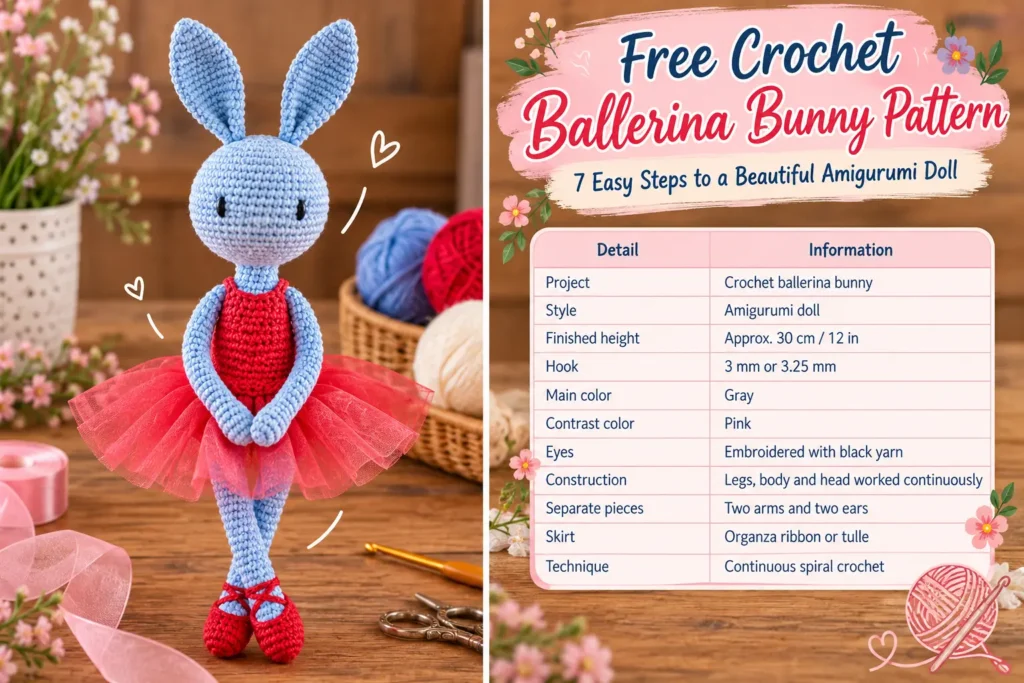 Free Crochet Ballerina Bunny Pattern