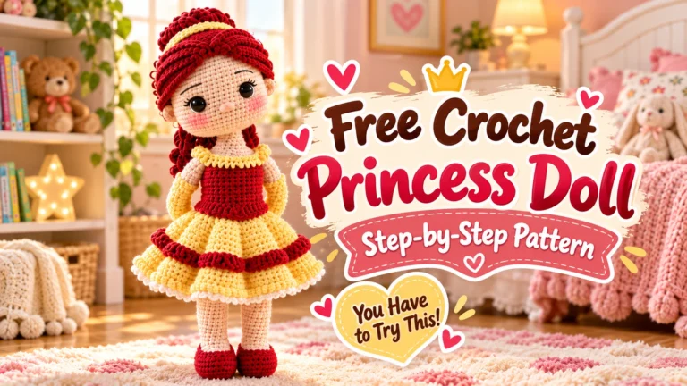 Free Crochet Princess Doll Pattern 8 Easy Steps to a Beautiful Amigurumi Doll (with love tinycrochetnest)1