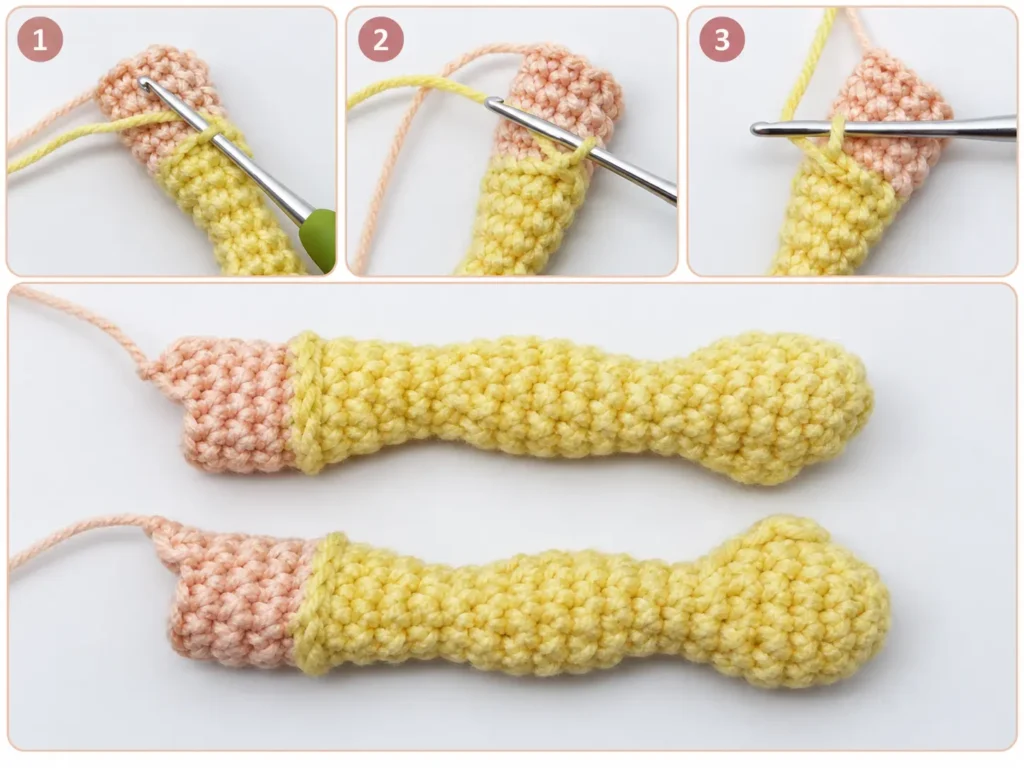 crochet princess doll arms amigurumi tutorial
