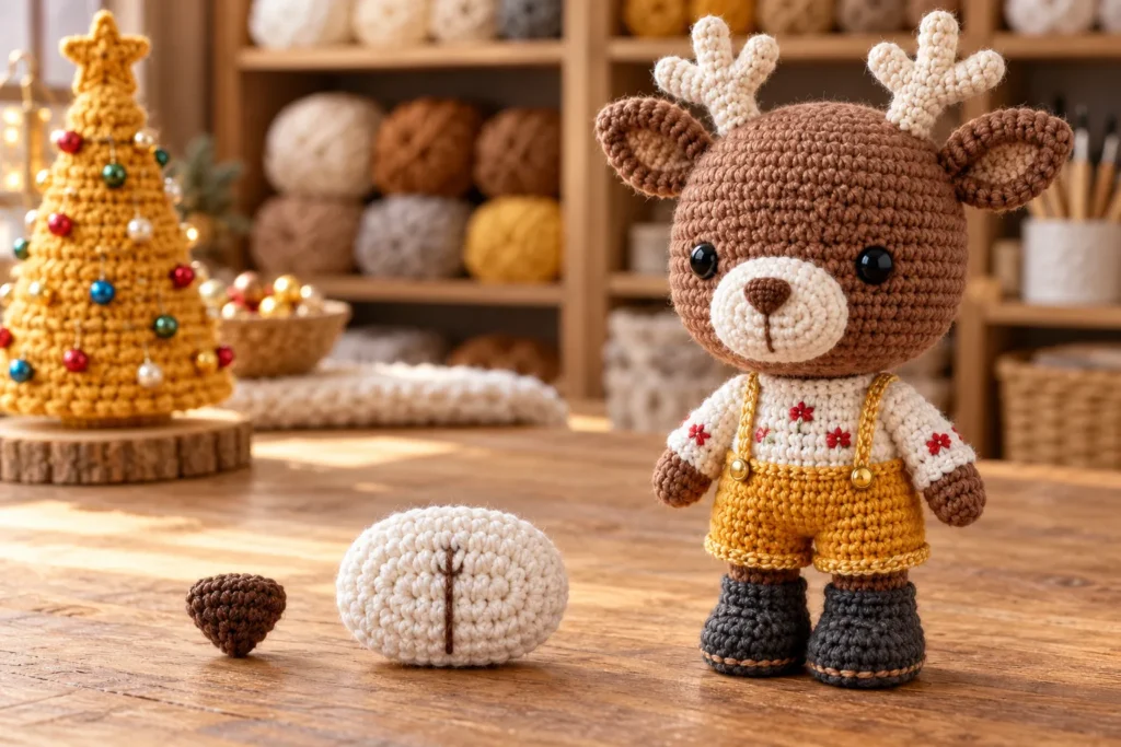 Crochet Deer Pattern Nose and Muzzle
